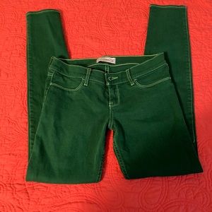 Green Abercrombie Girls’ Skinny Jeans